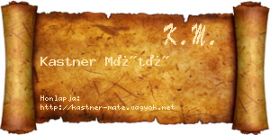 Kastner Máté névjegykártya