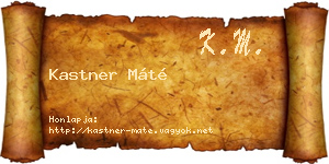 Kastner Máté névjegykártya